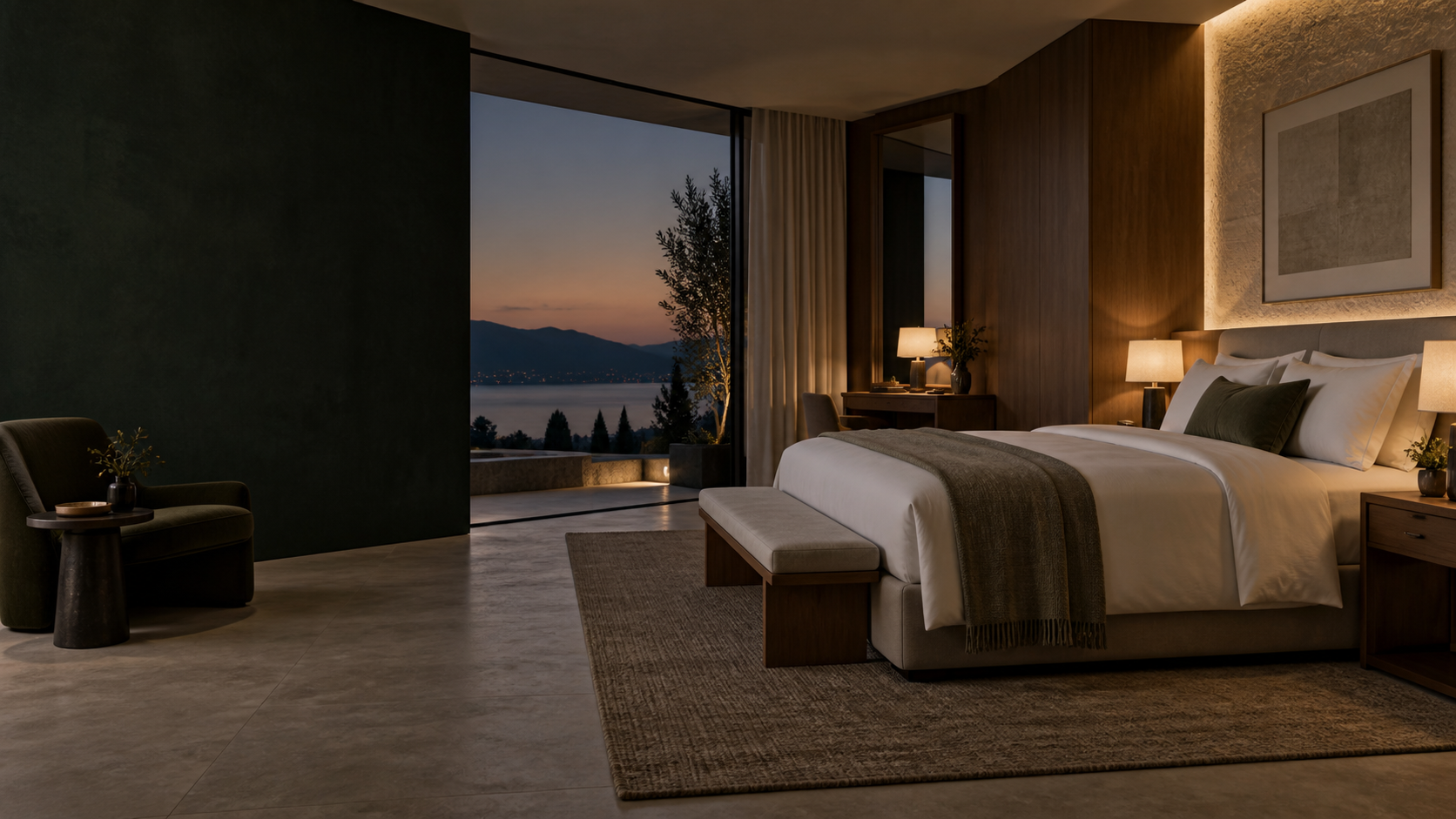 A welcoming premium hotel suite